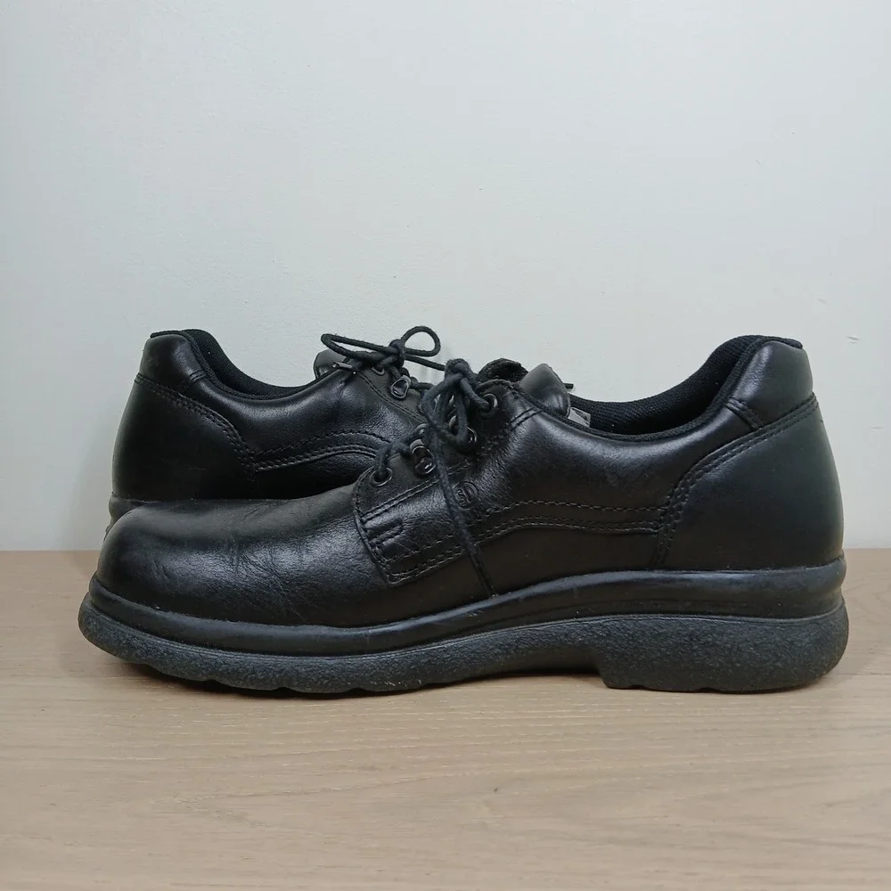 Red Wing Oxford Shoes Mens 10 B Black Leather Plain Toe Workwear Heritage Derby